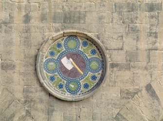 Stemma de la guilde des tailleurs de pierre et des charpentiers, 1440-45